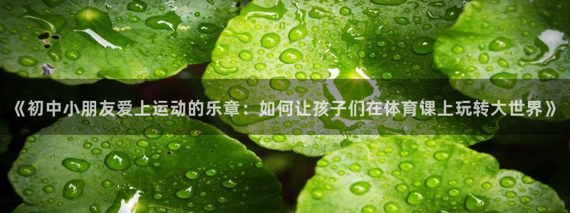 新球体育足球官网：《初中小朋友爱上运动的乐章：如何让孩子们在体育课上玩转大世界》